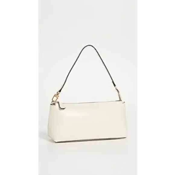 STAUD Kaia Cream Leather Shoulder Bag - - Picture 2 of 9